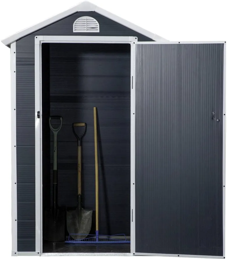 Outsunny Gartenhaus grau B/H/L: ca. 104x204x134 cm