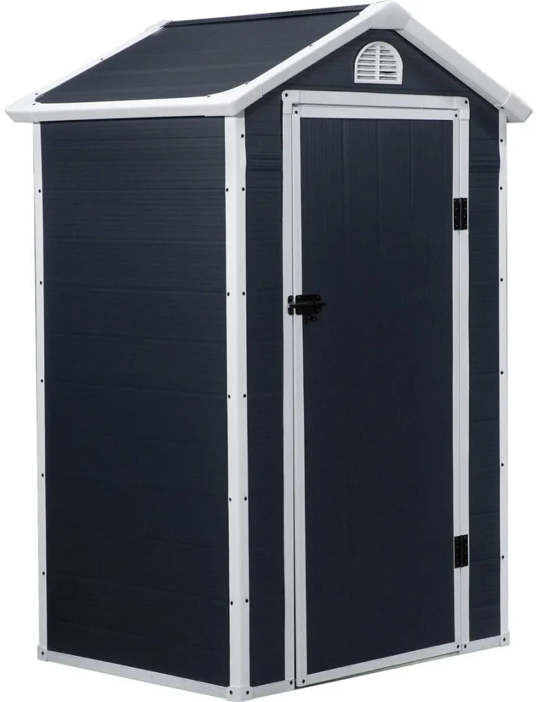 Outsunny Gartenhaus grau B/H/L: ca. 104x204x134 cm