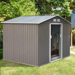 Outsunny Gartenhaus grau B/H/L: ca. 181x192x277 cm