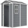 Outsunny Gartenhaus grau B/H/L: ca. 131x198x186 cm