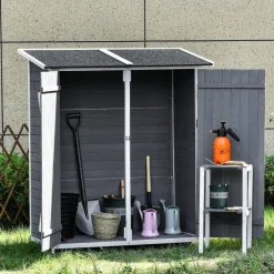 Outsunny Gartenhaus grau B/H/T: ca. 139x160x75 cm