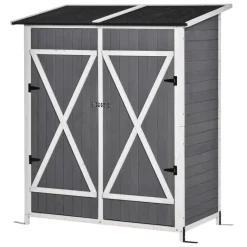 Outsunny Gartenhaus grau B/H/T: ca. 139x160x75 cm