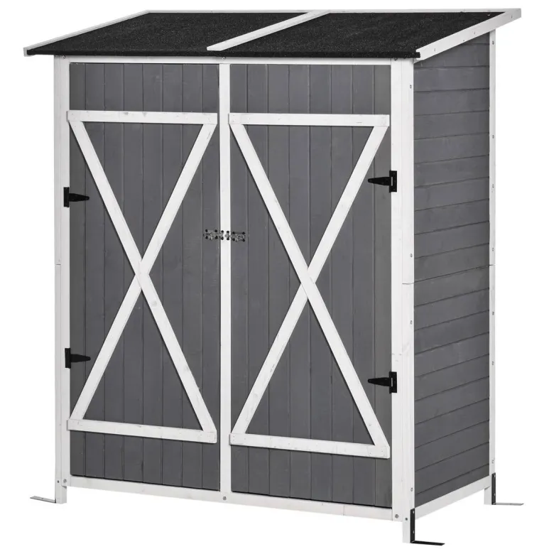 Outsunny Gartenhaus grau B/H/T: ca. 139x160x75 cm