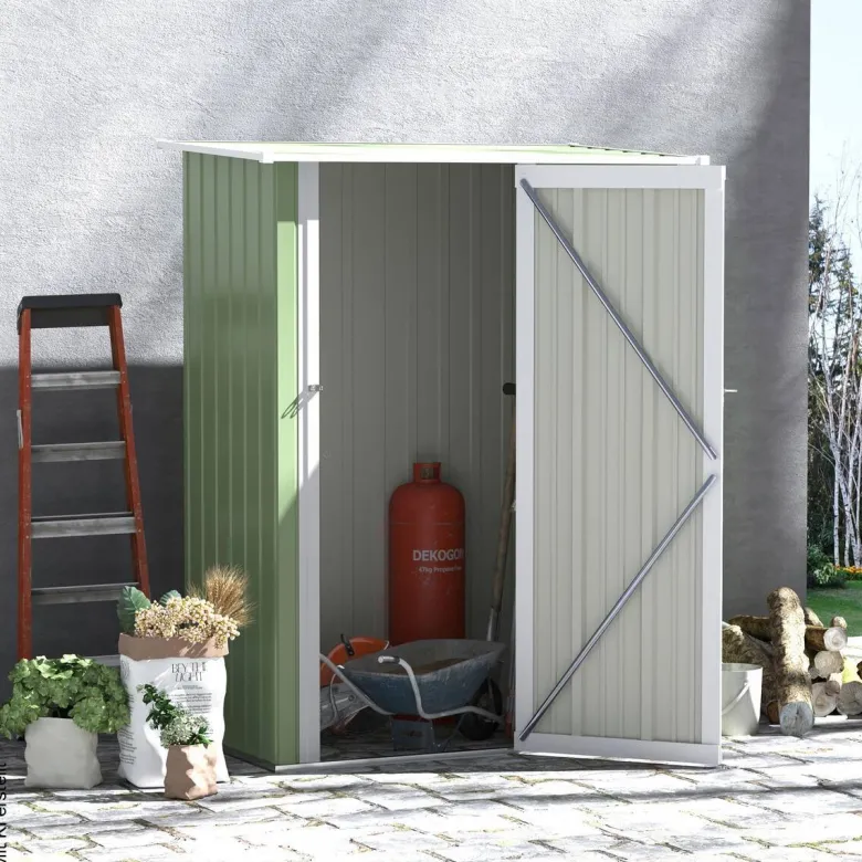 Outsunny Gartenhaus grün B/H/L: ca. 84x189x142 cm