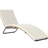 Outsunny Gartenliege schwarz Polyester B/H/L: ca. 57x80x175 cm