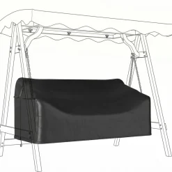 Outsunny Gartenschaukel-Abdeckung schwarz Polyester B/H/L: ca. 76x81x185 cm