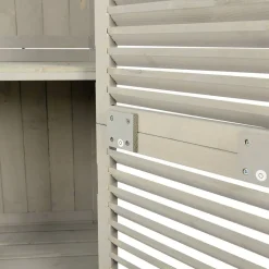 Outsunny Gartenschrank grau Kiefer B/H/L: ca. 46,5x160x87 cm