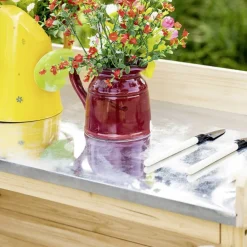 Outsunny Gartenschrank natur Holz B/H/T: ca. 83x92x40 cm