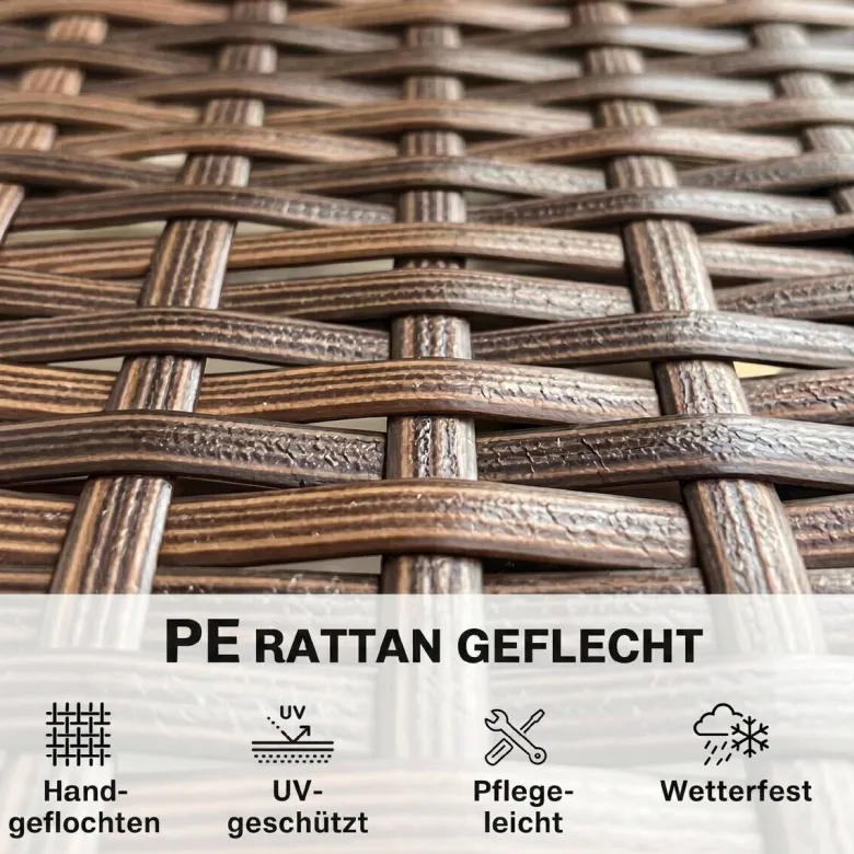 Outsunny Gartensofa khaki Rattan B/H/L: ca. 63x85x115 cm