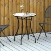Outsunny Gartentisch bunt Keramik H/D: ca. 71x60 cm