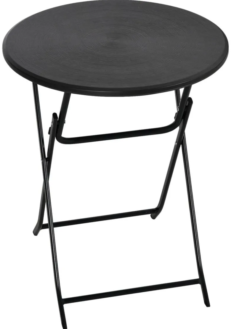 Outsunny Gartentisch dunkelgrau Stahl B/H/L: ca. 60x73x60 cm