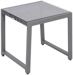 Outsunny Gartentisch grau Polyrattan B/H/L: ca. 49,5x50x50 cm