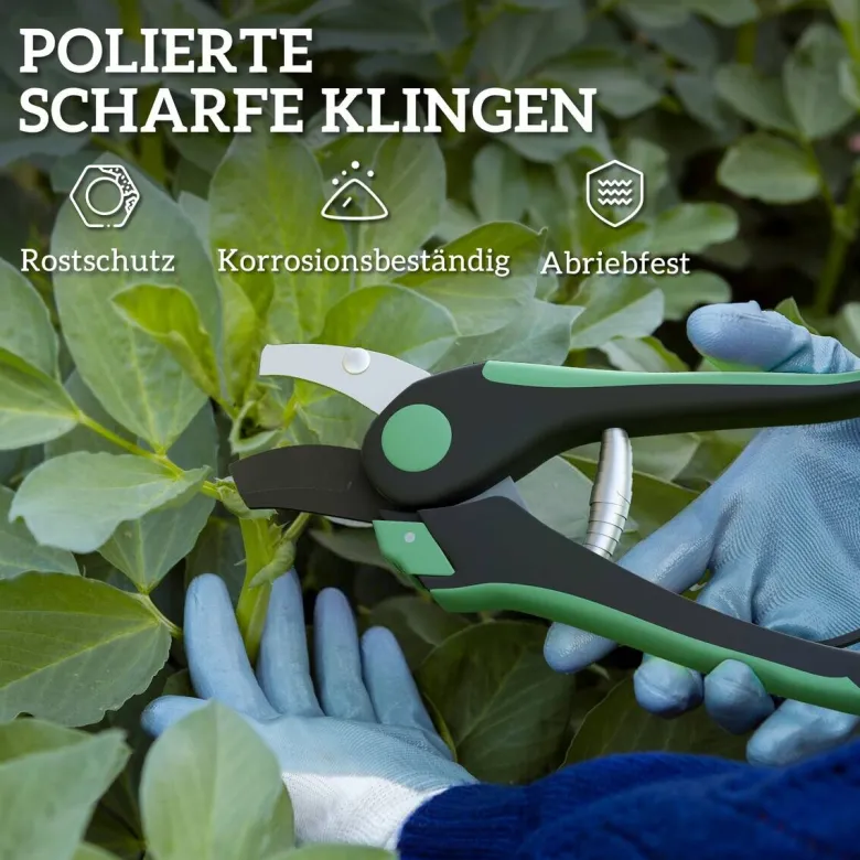 Outsunny Gartenwerkzeug Set grün Kunststoff B/H/L: ca. 6x2x21 cm