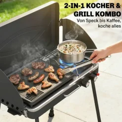 Outsunny Gasgrill Aluminium B/H/L: ca. 47x88x61 cm