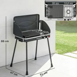 Outsunny Gasgrill Aluminium B/H/L: ca. 47x88x61 cm