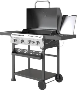 Outsunny Gasgrill Edelstahl B/H/L: ca. 55x103x135 cm