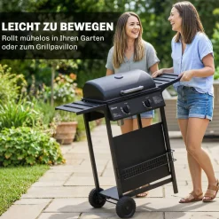 Outsunny Gasgrill Edelstahl B/H/L: ca. 56x95x99 cm