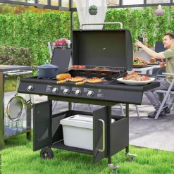 Outsunny Gasgrill Edelstahl B/H/L: ca. 56x110x129,5 cm