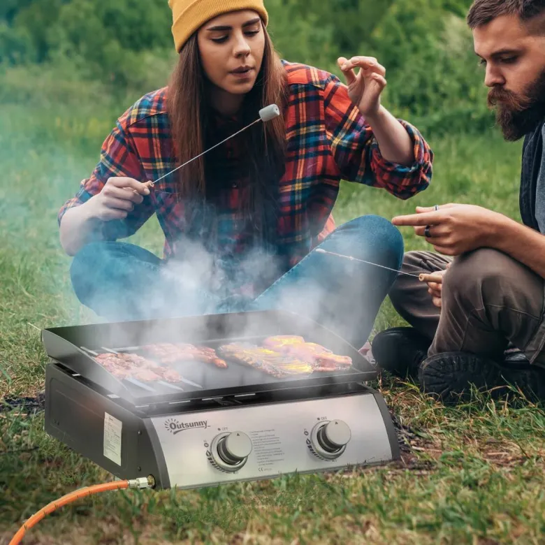 Outsunny Gasgrill Stahl B/H/L: ca. 46x21x48,5 cm