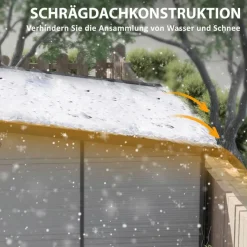 Outsunny Gerätehaus hellgrau B/H/L: ca. 191x215x190 cm