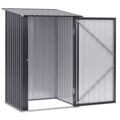 Outsunny Gerätehaus mit Pultdach dunkelgrau B/H/L: ca. 103x160x100 cm