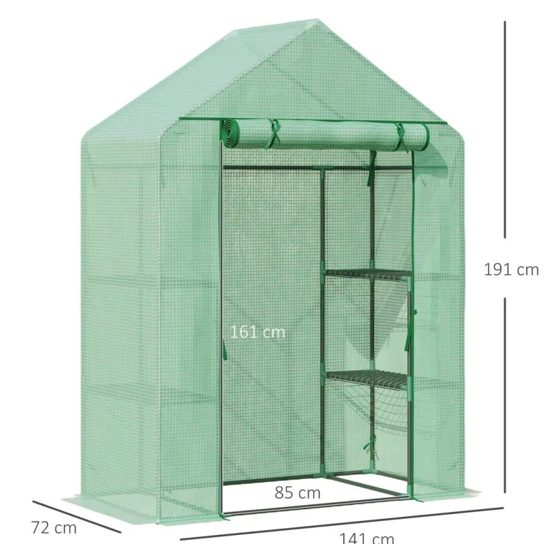 Outsunny Gewächshaus B/H/L: ca. 72x191x141 cm