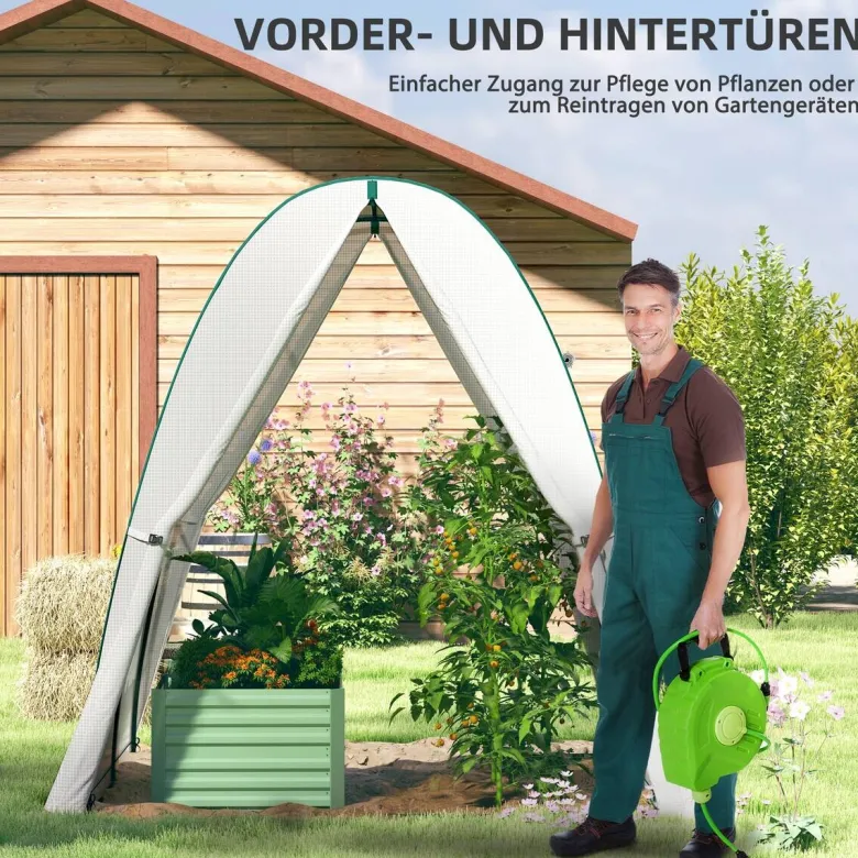 Outsunny Gewächshaus B/H/L: ca. 180x200x180 cm