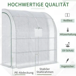 Outsunny Gewächshaus B/H/L: ca. 100x215x200 cm