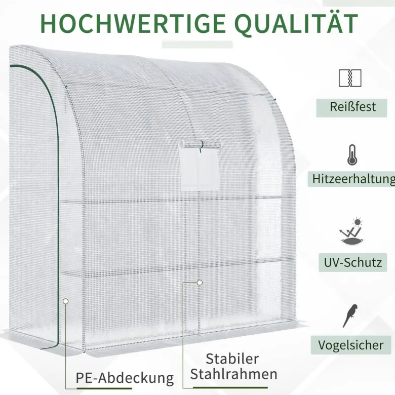 Outsunny Gewächshaus B/H/L: ca. 100x215x200 cm