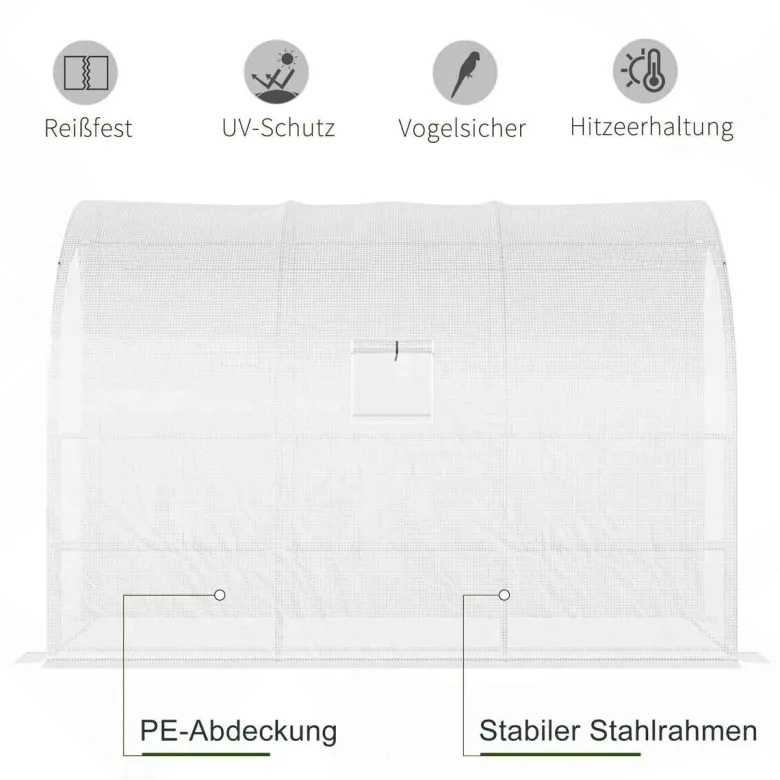 Outsunny Gewächshaus B/H/L: ca. 150x213x300 cm