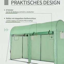 Outsunny Gewächshaus B/H/L: ca. 100x200x300 cm