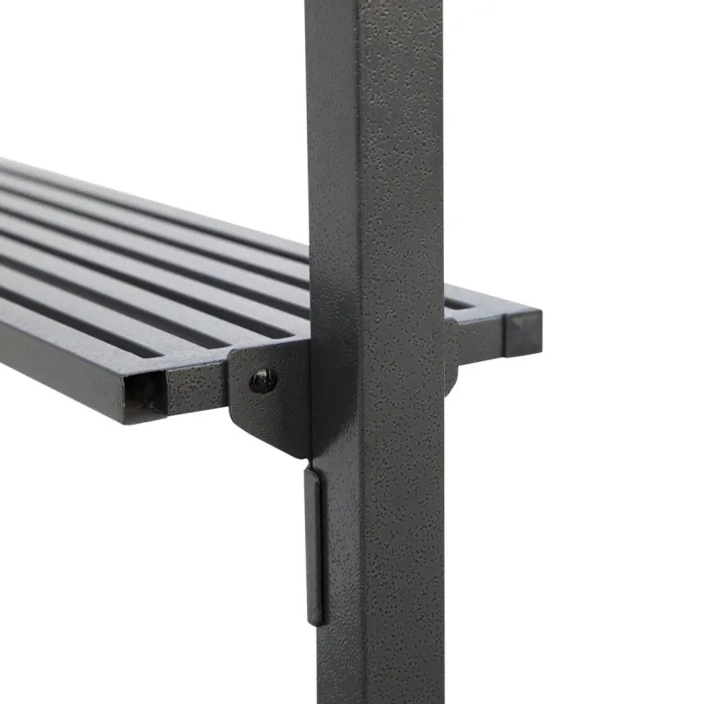 Outsunny Grillpavillon mit Flammschutzdach braun Stahl B/H/L: ca. 150x250x240 cm