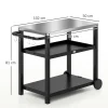 Outsunny Grillwagen Edelstahl B/H/L: ca. 50x81x102 cm