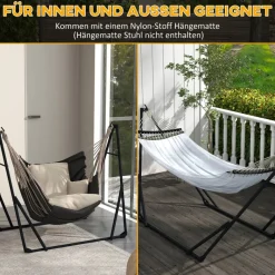 Outsunny Hängemattengestell weiß Nylon B/H/L: ca. 89x263x100 cm