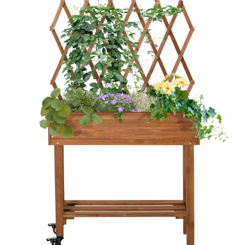 Outsunny Hochbeet braun B/H/L: ca. 29x130x79 cm