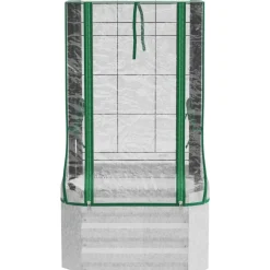 Outsunny Hochbeet silber Stahl B/H/L: ca. 53x90x53 cm