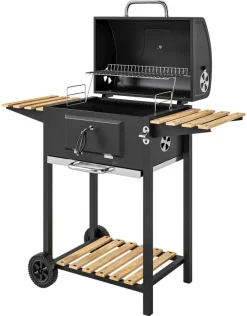 Outsunny Holzkohlegrill Kiefer B/H/L: ca. 58x107x112 cm