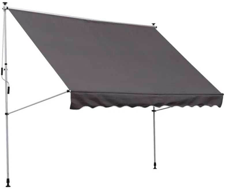 Outsunny Klemm-Markise grau B/H/L: ca. 300x280x150 cm