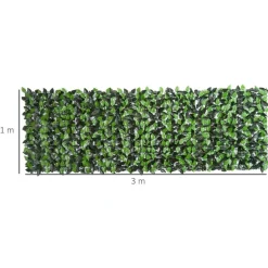 Outsunny Künstliche Hecke grün Kunststoff H/L: ca. 100x300 cm