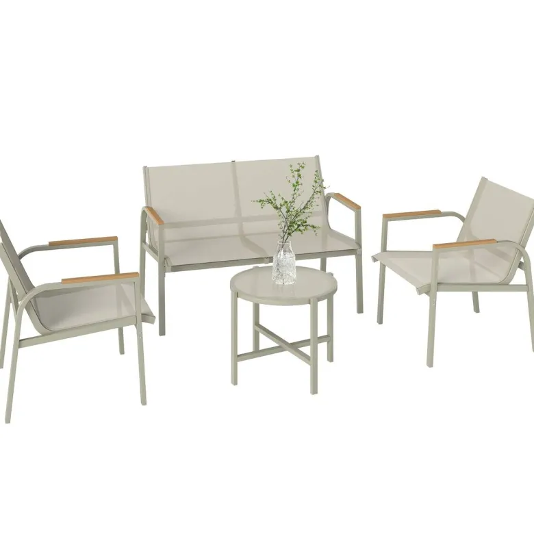 Outsunny Loungemöbel grün Textilene B/H/L: ca. 68x74x112,5 cm
