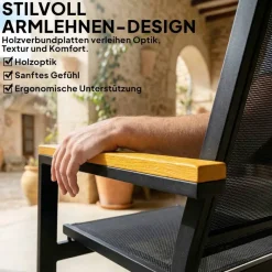 Outsunny Loungemöbel schwarz Glas B/H/L: ca. 63,5x84x110 cm