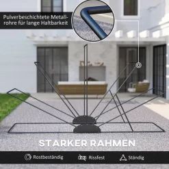 Outsunny Motorradgarage schwarz B/H/L: ca. 135x191x345 cm