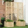 Outsunny Paravent mit Blumenkasten
