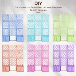 Outsunny Paravent mit Blumenkasten