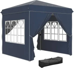 Outsunny Pavillon blau Polyester B/H/L: ca. 248x270x248 cm