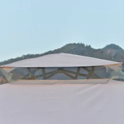 Outsunny Pavillon hellgrau Metall B/H/L: ca. 294x265x294 cm