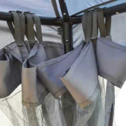 Outsunny Pavillon hellgrau Metall B/H/L: ca. 294x265x294 cm
