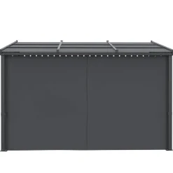 Outsunny Pergola mit Schiebeelementen grau Polyester B/H/L: ca. 255x242x365 cm