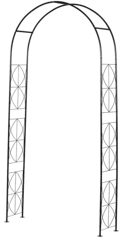Outsunny Rosenbogen schwarz B/H/L: ca. 30x230x114 cm