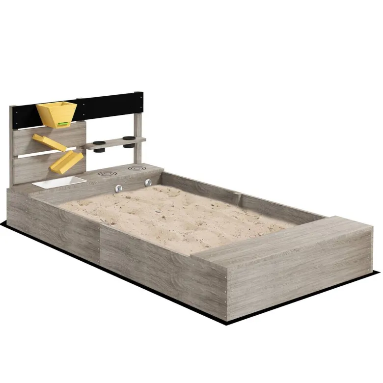 Outsunny Sandkasten grau